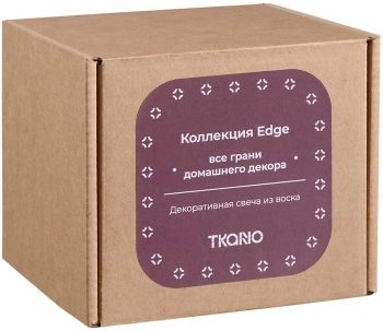Свеча декоративная Edge 9X9X11 CM бордового цвета