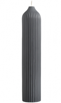 Свеча декоративная Edge 5X5X26 CM графитового цвета