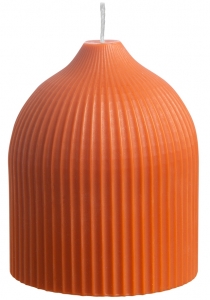 Свеча декоративная Edge 9X9X11 CM оранжевого цвета