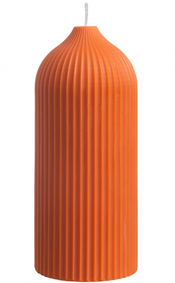 Свеча декоративная Edge 6X6X17 CM оранжевого цвета 1