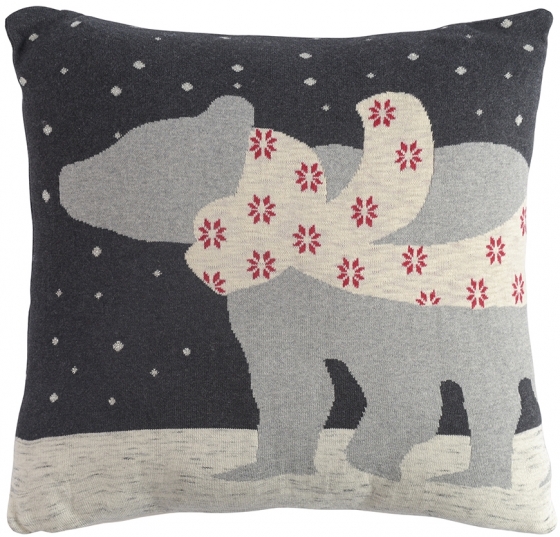 Подушка с новогодним рисунком Polar Bear 45X45 CM 1
