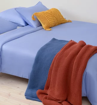 Набор наволочек из сатина Essential 70X70 / 70X70 CM сиреневого цвета
