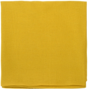 Скатерть из стираного льна Essential 170X170 CM горчичного цвета