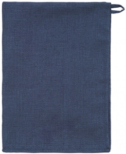 Набор из двух вафельных полотенец изо льна Essential 50X70 CM темно-синего цвета