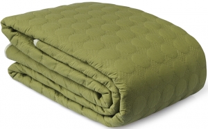 Покрывало стёганое Solid Dots Essential 230X250 CM оливкового цвета