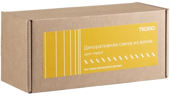 Свеча декоративная Edge 6X6X17 CM цвета карри