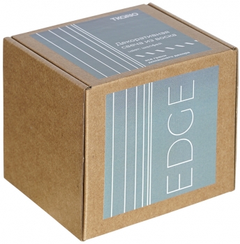 Свеча декоративная Edge 9X9X11 CM цвета шалфея