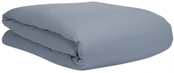 Комплект постельного белья из сатина с брашинг-эффектом Essential 150X200 CM джинсово-синего цвета 2