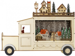 Декор новогодний с подсветкой Festive Truck 40X9X30 CM