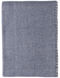 Плед из шерсти мериноса Essential 130X180 CM тёмно-синего цвета