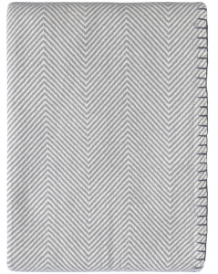 Плед из шерсти мериноса Essential 130X180 CM серого цвета