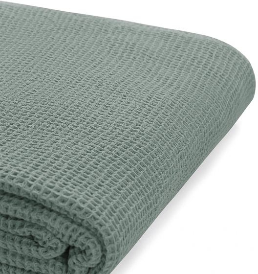 Покрывало вафельное Essential 180X250 CM цвета шалфея 10