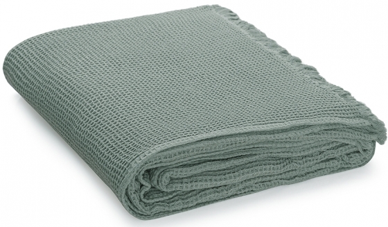 Покрывало вафельное Essential 180X250 CM цвета шалфея 1