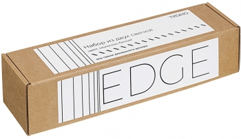 Набор из двух свечей Edge 2X2X25 / 2X2X25 CM молочно-белого цвета