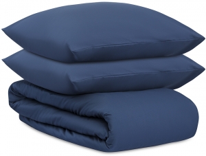 Комплект постельного белья из сатина Essential 150X200 CM тёмно-синего цвета