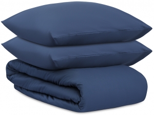 Комплект постельного белья из сатина Essential 200X220 CM тёмно-синего цвета