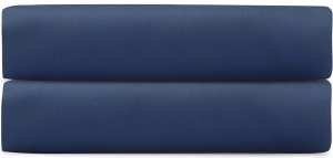 Простыня на резинке из сатина Essential 160X200X30 CM синего цвета