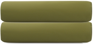 Простыня на резинке из сатина Essential 160X200X30 CM оливкового цвета