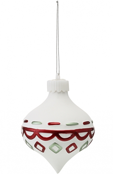 Набор из четырёх ёлочных украшений с подсветкой Festive Embroidey 8 CM 6