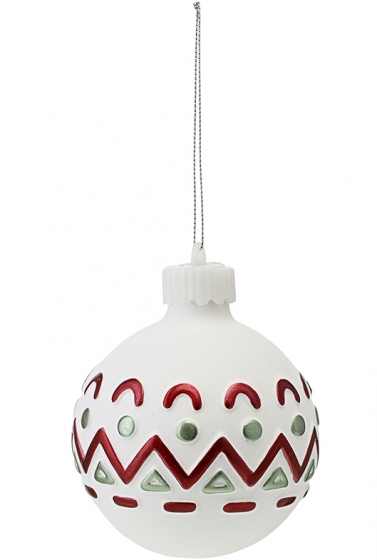 Набор из четырёх ёлочных украшений с подсветкой Festive Embroidey 8 CM 8