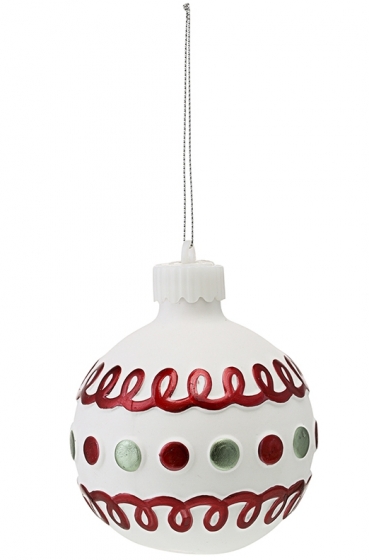 Набор из четырёх ёлочных украшений с подсветкой Festive Embroidey 8 CM 5