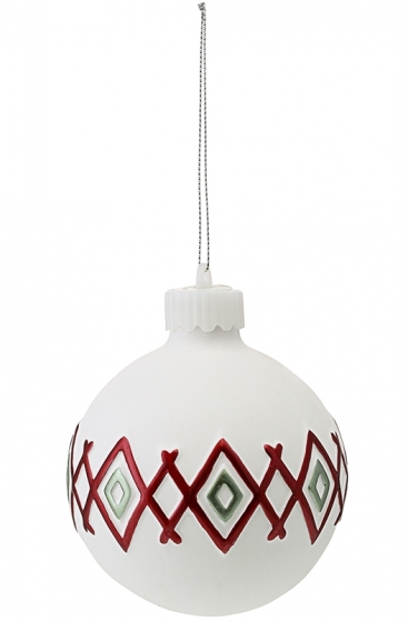 Набор из четырёх ёлочных украшений с подсветкой Festive Embroidey 8 CM 7