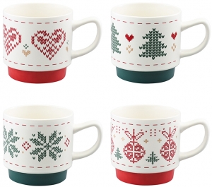 Набор из четырёх кружек Knitted Tale 380 ml