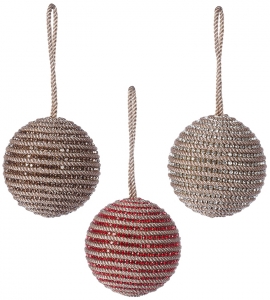 Набор из трёх ёлочных украшений Rustic Diamonds Ø7 CM