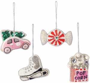 Набор из четырёх ёлочных украшений Christmas Jewels 10 CM