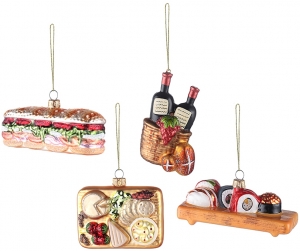 Набор из четырёх ёлочных украшений Christmas Feast