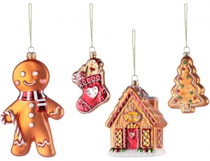 Набор из четырёх ёлочных украшений Ginger Celebration