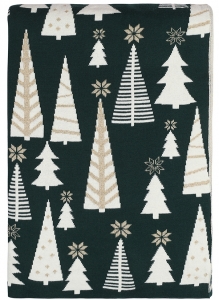 Плед из хлопка с новогодним рисунком Whitewood 130X180 CM