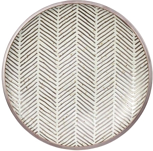 Фарфоровая тарелка Herringbone Plate Ø19 CM серая