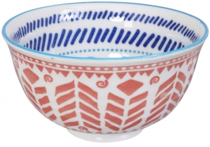 Чаша Ethnic Bowl L.Blue/Red Outside Ø16 CM