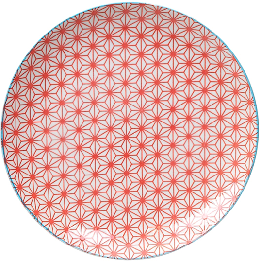 Фарфоровая тарелка Star/Wave Plate Ø26 CM розовая 1