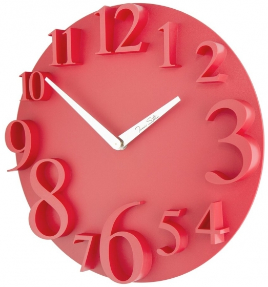 Настенные часы в пластиковом корпусе UTS Ø32CM красные 1