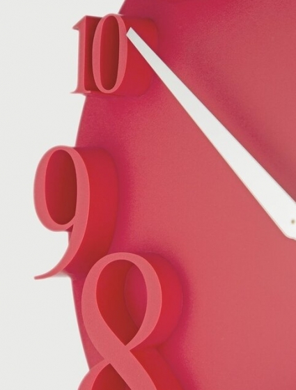 Настенные часы в пластиковом корпусе UTS Ø32CM красные 2