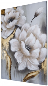 Фактурная картина White Flower 70X100 CM