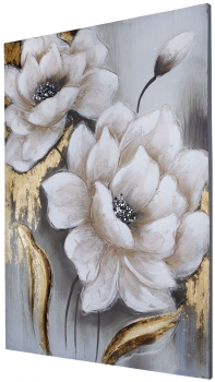 Фактурная картина White Flower 70X100 CM