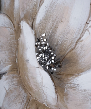 Фактурная картина White Flower 70X100 CM