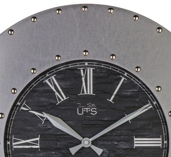 Кварцевые настенные часы из металла Iron Ø45 CM 4