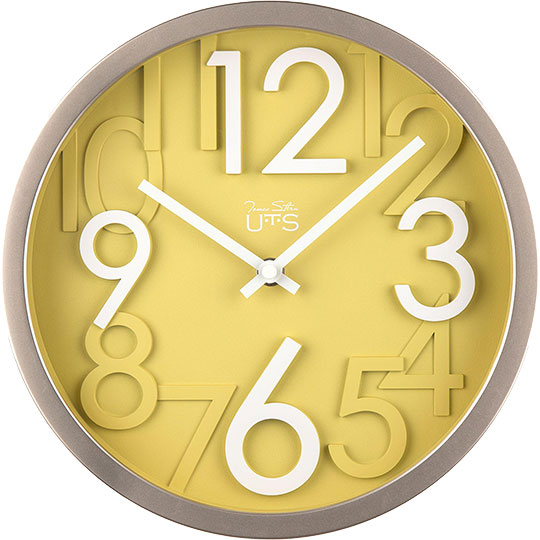 Стильные настенные часы White and Yellow Ø26 CM 1