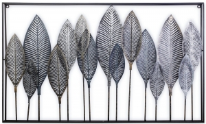 Панно с коваными из стали листьями 112X66X5 CM