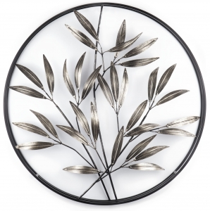 Панно с коваными из стали листьями Ø71 CM