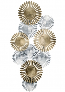 Объемное настенное панно из металла 58X6X113 CM