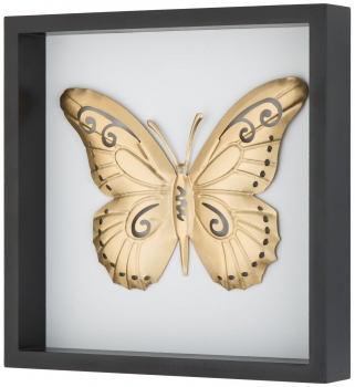 Декор из металла в раме Gold Butterfly 31X31 CM
