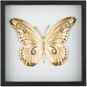 Декор из металла в раме Gold Butterfly 31X31 CM
