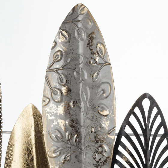 Панно с коваными из стали листьями Leaves 135X69 CM 2