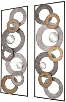 Диптих из стальных панно Ring 31X90 / 31X90 CM