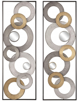 Диптих из стальных панно Ring 31X90 / 31X90 CM